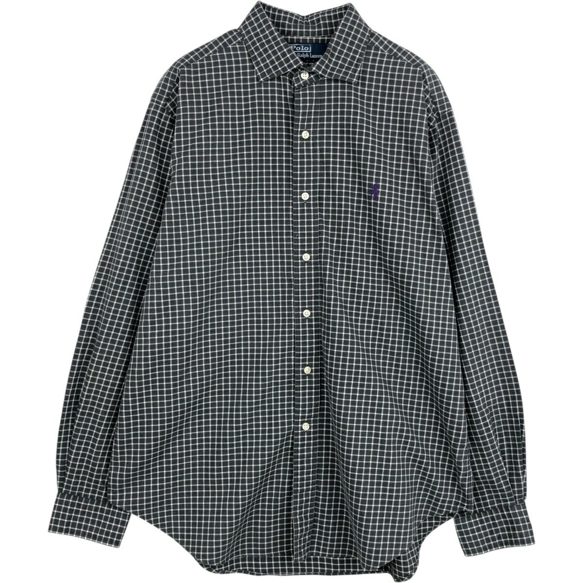 Rakuten - 古着 ラルフローレン Ralph Lauren CLASSIC FIT ワイドカラー 長袖 コットンチェックシャツ メンズL相当 /eaa629034 【中古】 【260404】