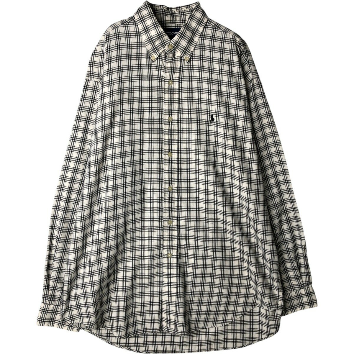 樂天商城 - 古着 ラルフローレン Ralph Lauren RALPH LAUREN GOLF BLAKE 長袖 ボタンダウンチェックシャツ メンズL相当 /eaa629098 【中古】 【260410】