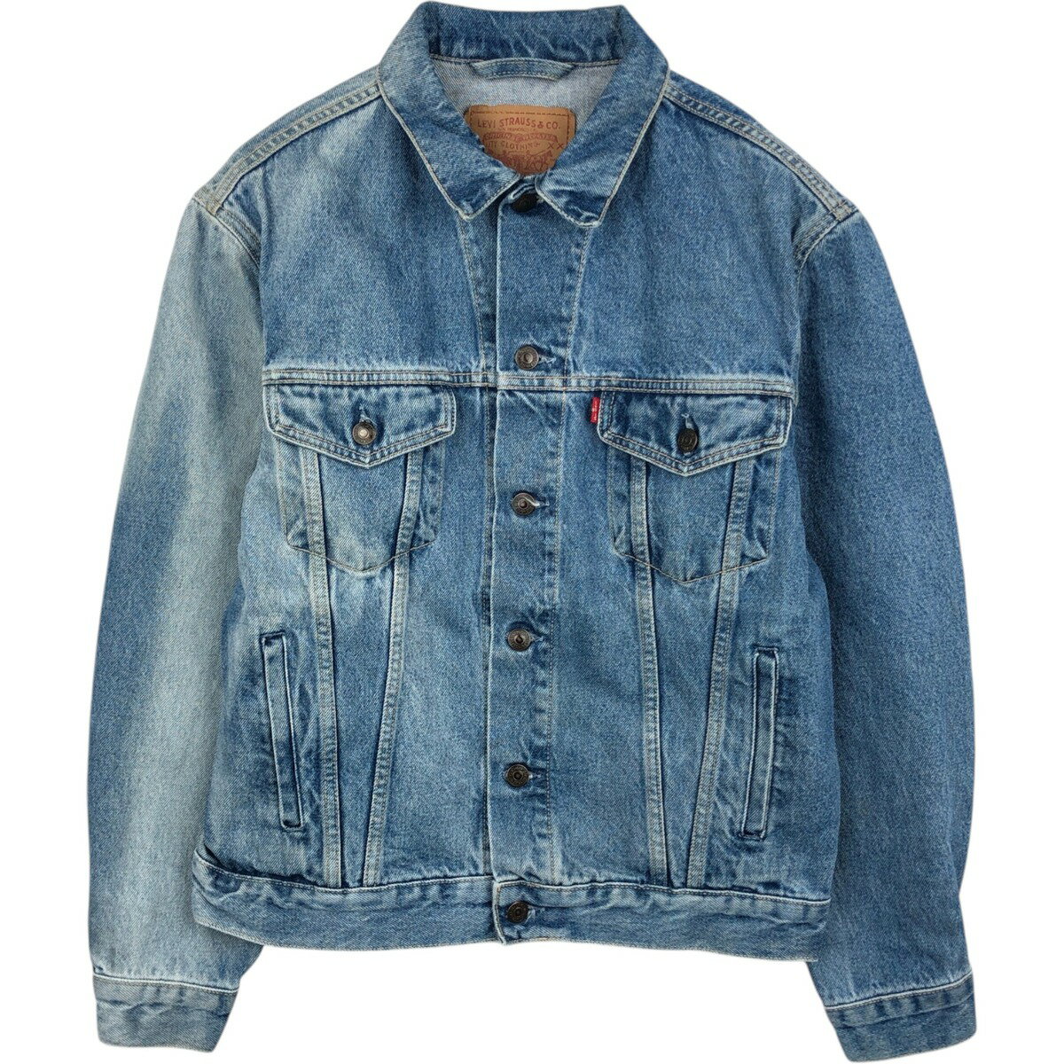 古着 90'S リーバイス Levi's 70503-0214 ユーロモデル デニムジャケット Gジャン イタリア製 メンズM相当 ヴィンテージ /eaa629353 【中古】 【260401】 ブルー系 春秋冬