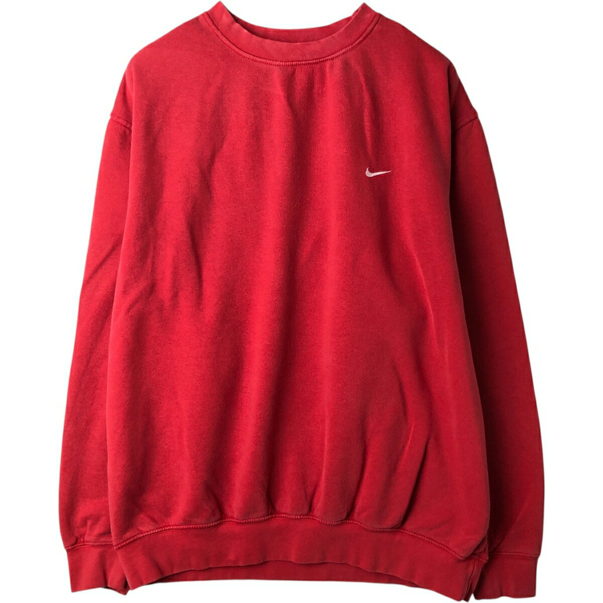 Rakuten - 古着 00'S ナイキ NIKE ワンポイントロゴスウェットシャツ トレーナー メンズL相当 /eaa629553 【中古】 【260401】 レッド系 春夏秋冬