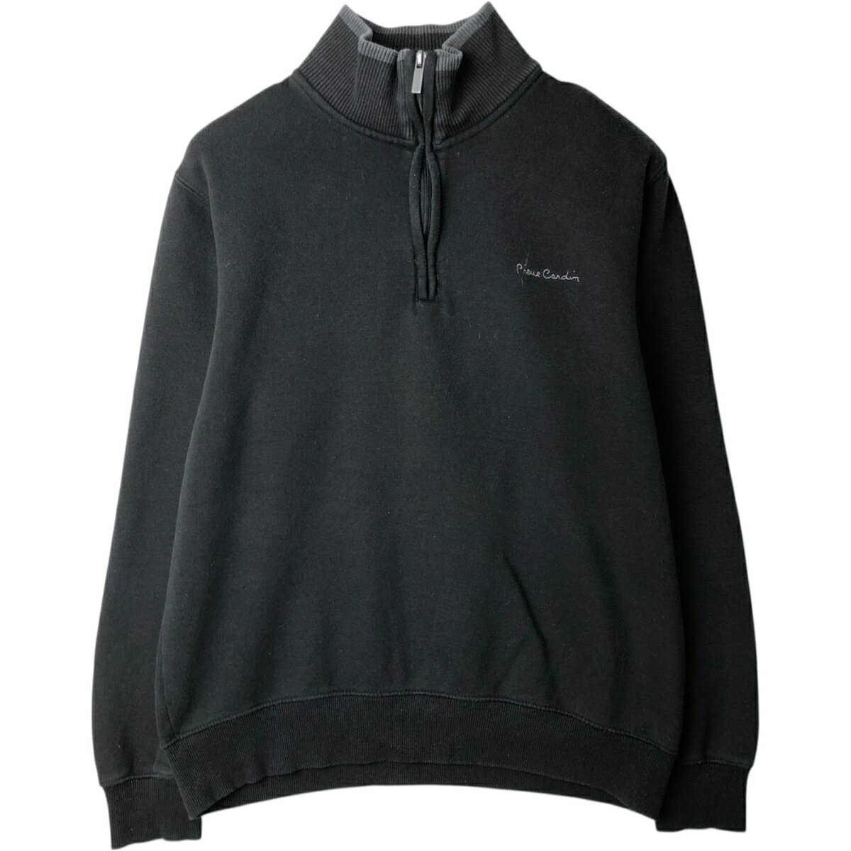 古着 ピエールカルダン Pierre Cardin ハーフジップスウェットシャツ トレーナー メンズL相当 /eaa629563 【中古】 【260401】 ブラッ..