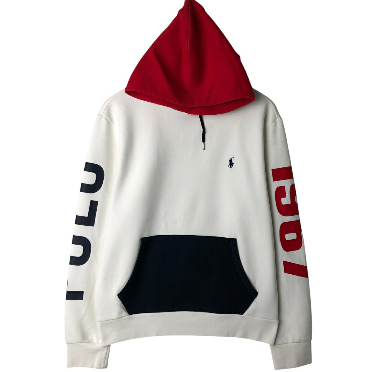 Trainer - 古着 ラルフローレン Ralph Lauren POLO RALPH LAUREN トリコロールカラー スウェットプルオーバーパーカー メンズM相当 /eaa629584 【中古】 【260406】