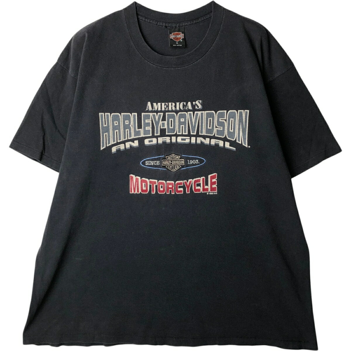 Rakuten - 古着 90'S ハーレーダビッドソン Harley-Davidson モーターサイクル バイクTシャツ USA製 メンズXL相当 ヴィンテージ /eaa629665 【中古】 【260401】 ブルー系 春夏秋