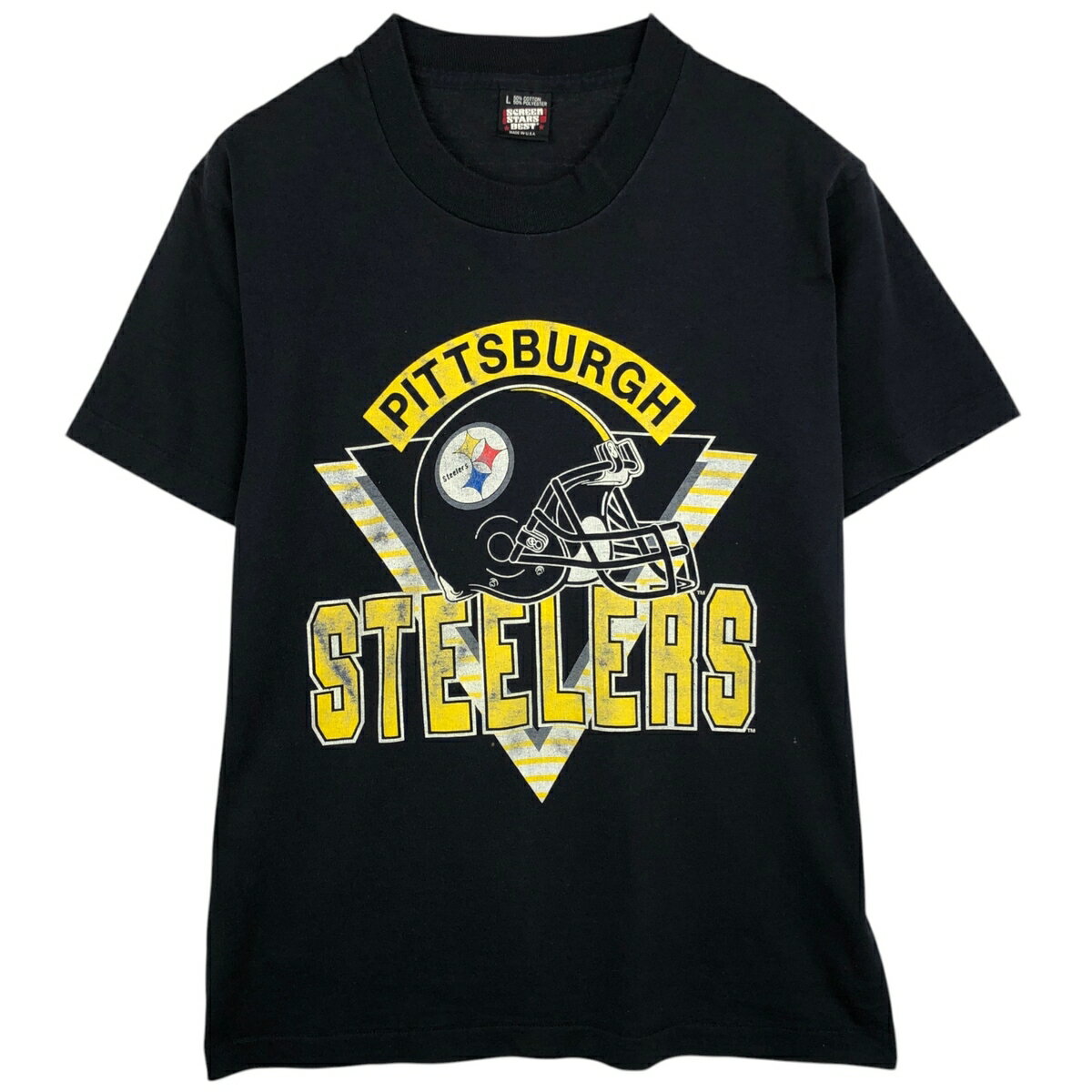Rakuten - 古着 スクリーンスターズ SCREEN STARS NFL PITTSBURGH STEELERS ピッツバーグスティーラーズ スポーツプリントTシャツ USA製 メンズL相当 /eaa629735 【中古】 【260409】 ブラック系 春夏秋