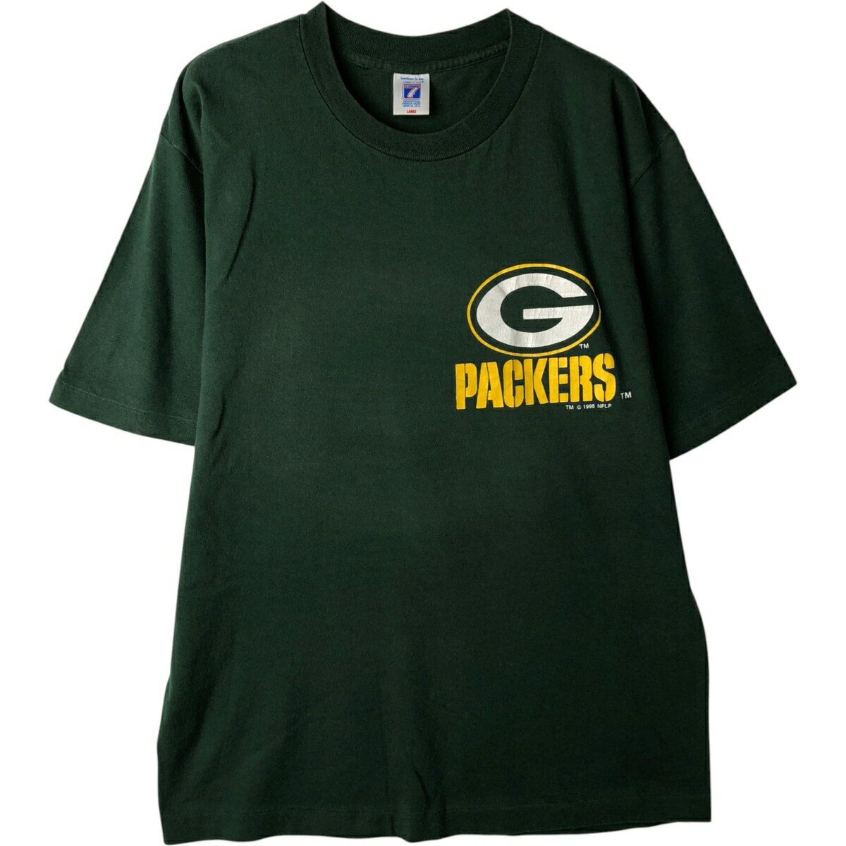 Rakuten - 古着 90'S ロゴセブン LOGO7 NFL GREEN BAY PACKERS グリーンベイパッカーズ スポーツプリントTシャツ USA製 メンズL相当 ヴィンテージ /eaa629741 【中古】 【260404】