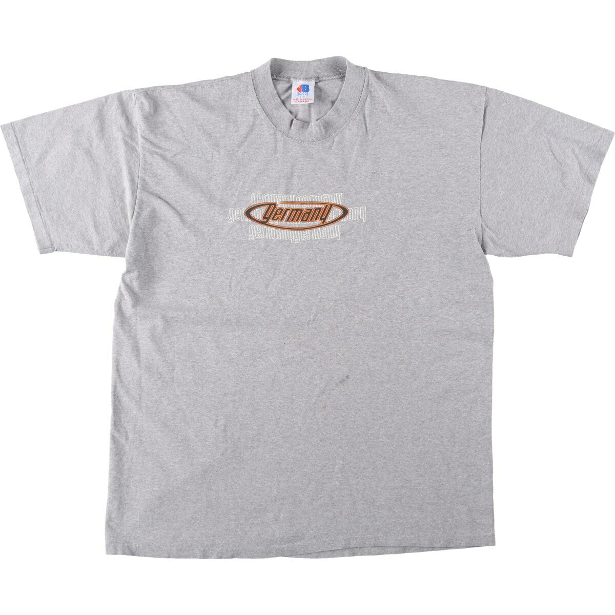 古着 90'S BULLETIN ATHLETIC WORLD CUP 98 FIFAワールドカップ FRANCE1998 ドイツ代表 スポーツプリントTシャツ カナダ製 メンズL相当 ヴィンテージ /eaa629750 【中古】 【260503】 グレー系 春夏秋