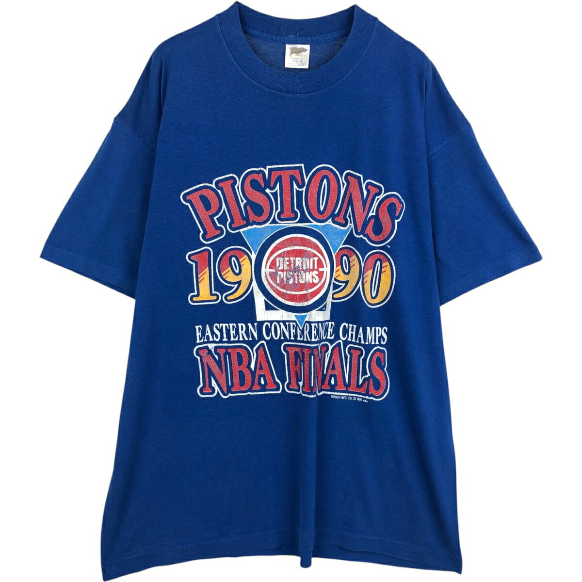 古着 90 039 S TRENCH NBA DETROIT PISTONS デトロイト ピストンズ スポーツプリントTシャツ USA製 メンズXL相当 ヴィンテージ /eaa629761 【中古】 【260404】