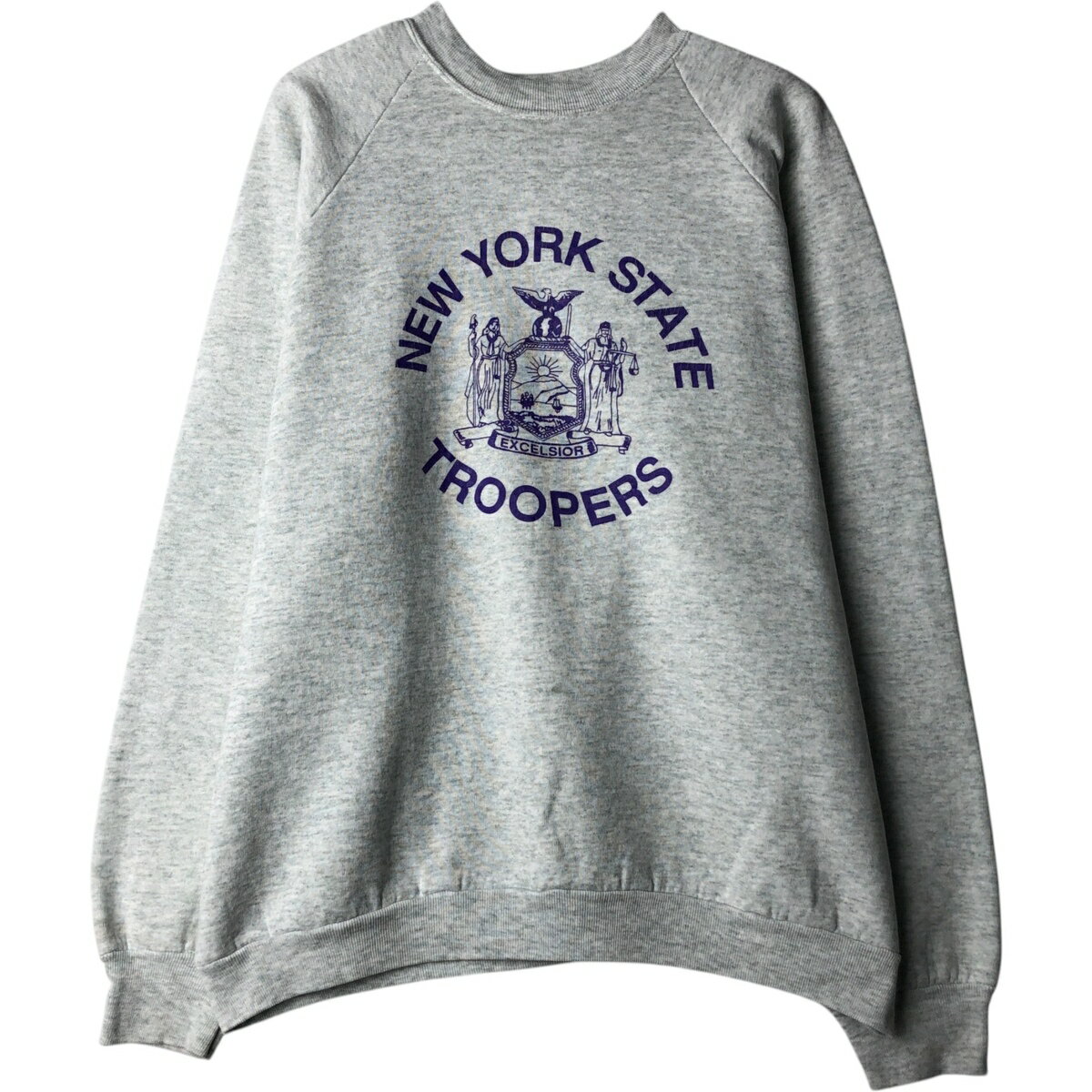 古着 90'S フルーツオブザルーム FRUIT OF THE LOOM NEW YORK STATE TROOPERS ニューヨーク州警察 プリントスウェットシャツ トレーナー メンズXL相当 ヴィンテージ /eaa629854 【中古】 【260403】