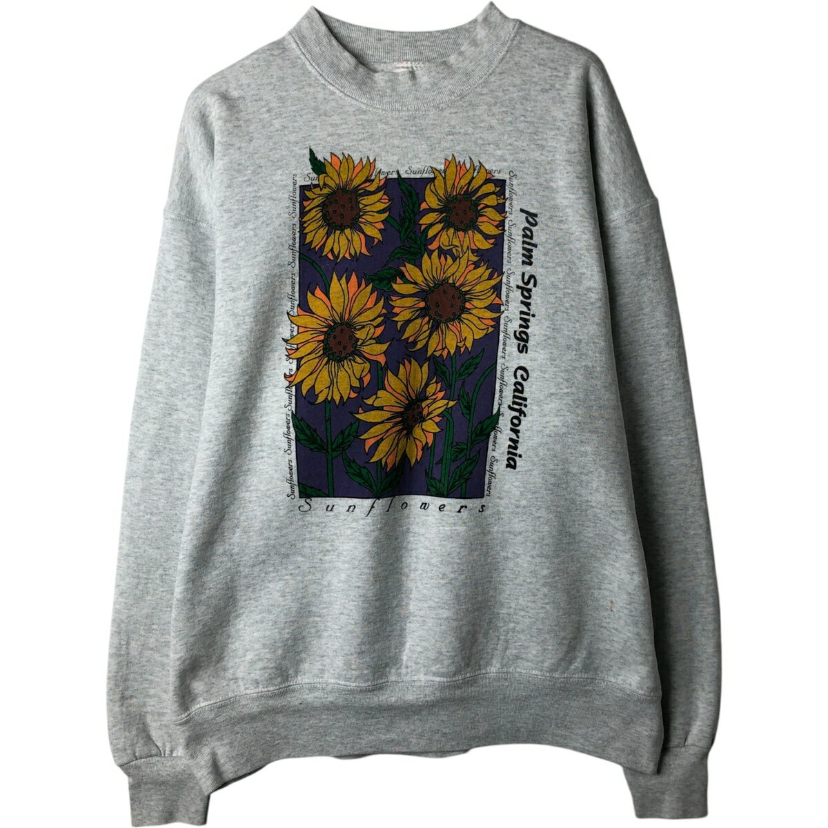 樂天商城 - 古着 90'S BLD PREMIUM SERIES 花柄 プリントスウェットシャツ トレーナー USA製 メンズXL相当 ヴィンテージ /eaa629874 【中古】 【260401】 グレー系 春夏秋冬