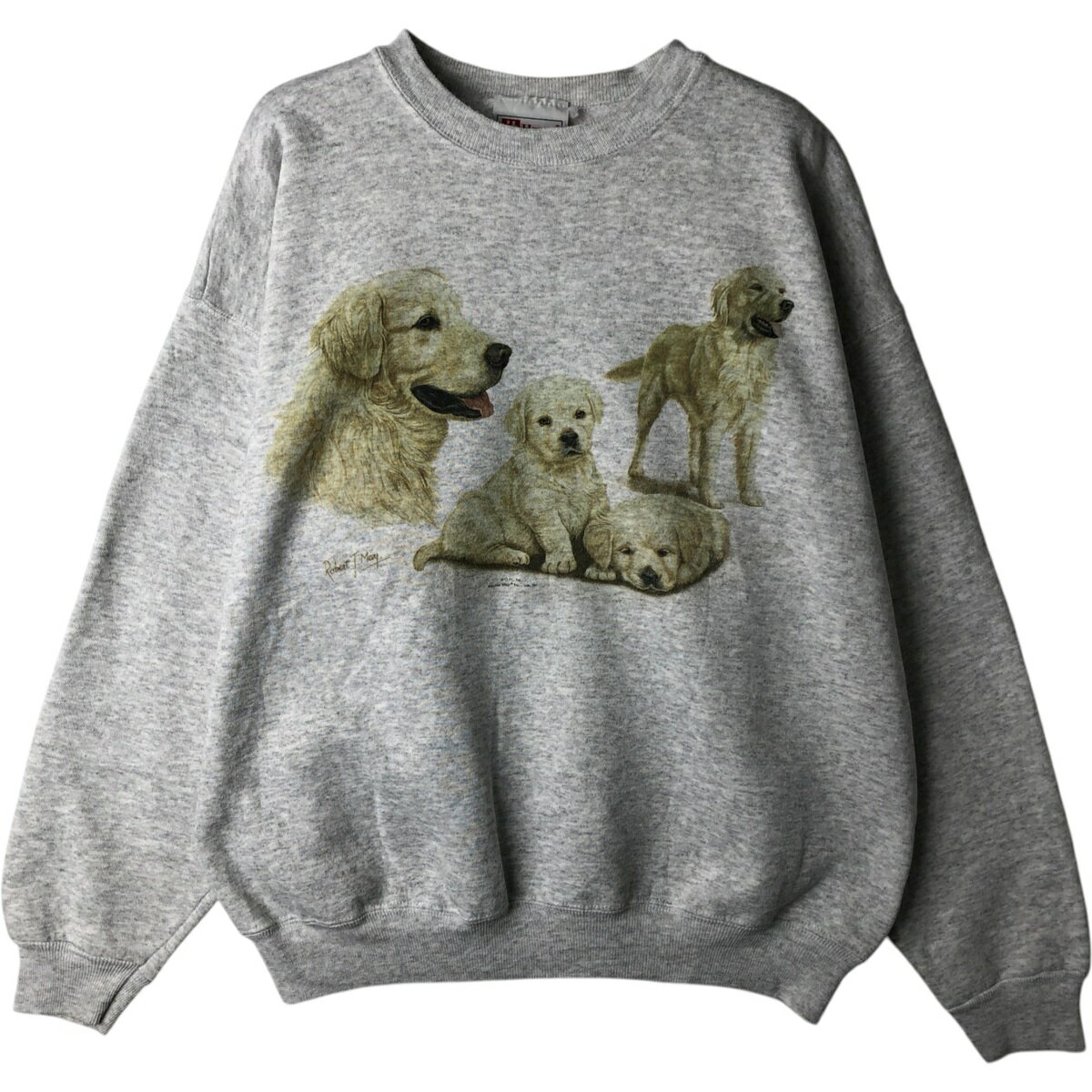 樂天商城 - 古着 ヘインズ Hanes HEAVYWEIGHT 犬柄 アニマル スウェットシャツ トレーナー メンズL相当 /eaa630069 【中古】 【260403】