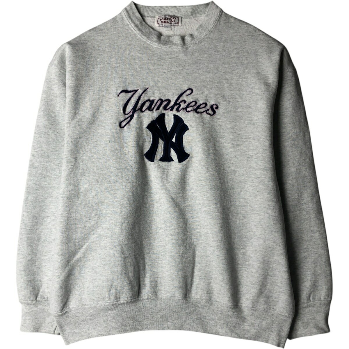 古着 MARCO SELINI MLB NEW YORK YANKEES ニューヨークヤンキース スウェットシャツ トレーナー メンズL相当 /eaa630092 【中古】 【260404】 グレー系 春夏秋冬