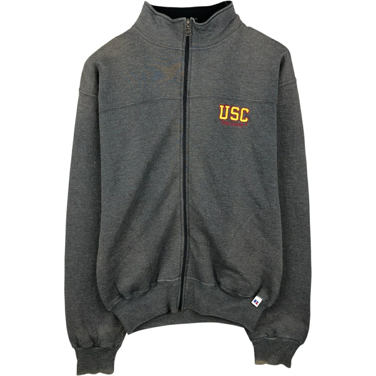 乐天商城 - 古着 90'S ラッセル Russell ATHLETIC カレッジ フルジップスウェットシャツ トレーナー メンズM相当 ヴィンテージ /eaa630132 【中古】 【260511】 グレー系 春夏秋冬