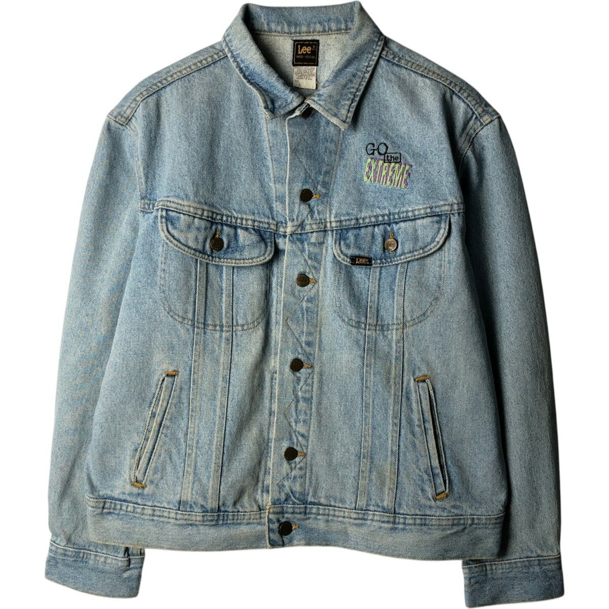 古着 80'S リー Lee RIDERS ライダース デニムジャケット Gジャン USA製 メンズL相当 ヴィンテージ /eaa630182 【中古】 【260404】