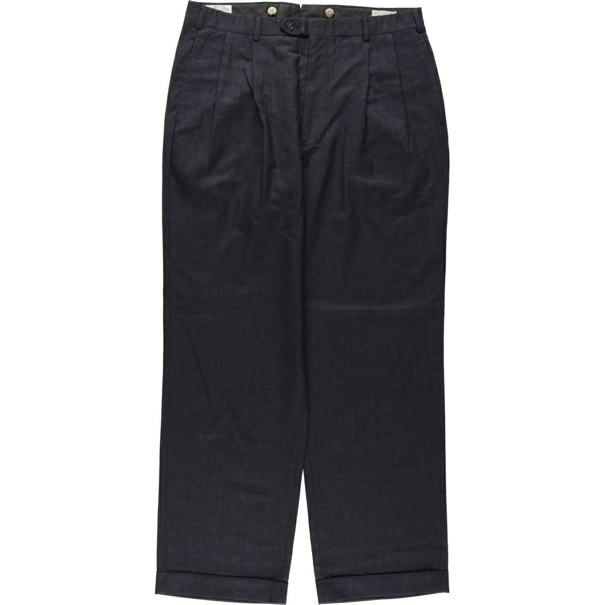 古着 MAJER SLACKS ツータック ウールパンツ スラックス USA製 メンズw34相当 ヴィンテージ /eaa630250   春夏秋冬