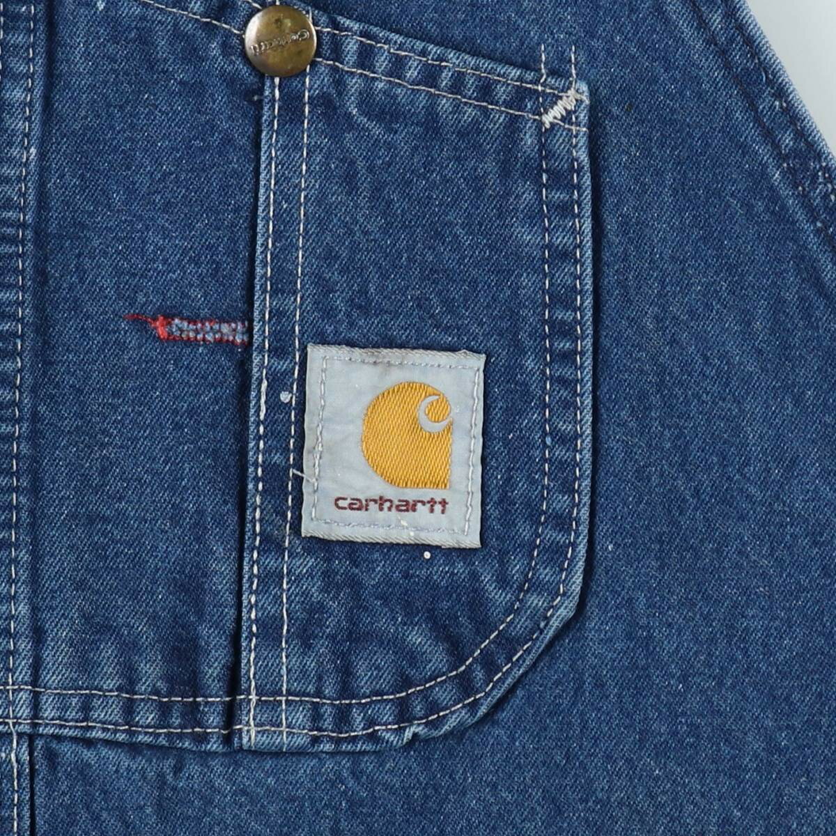 古着 ビッグサイズ カーハート Carhartt デニムオーバーオール メンズw40相当 /eaa630424 【中古】 【260409】 ブルー系 春夏秋冬 3