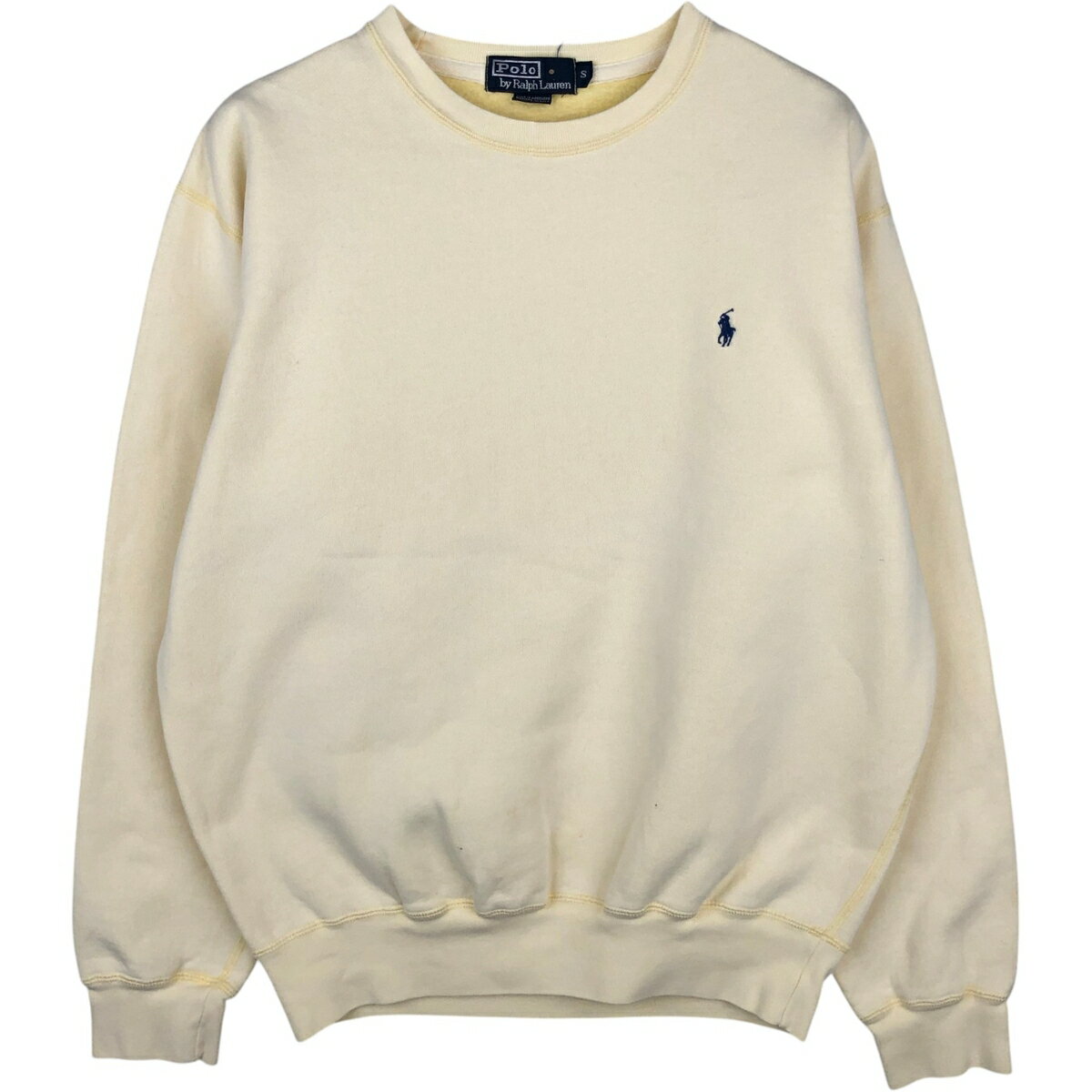 樂天商城 - 古着 ラルフローレン Ralph Lauren POLO by Ralph Lauren ワンポイントロゴスウェットシャツ トレーナー メンズS相当 /eaa630487 【中古】 【260405】 イエロー系 春夏秋冬
