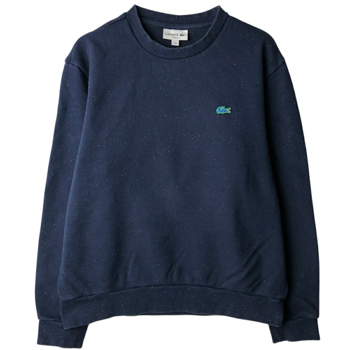 Rakuten - 古着 ラコステ LACOSTE CLASSIC FIT カラーネップ ワンポイントロゴスウェットシャツ トレーナー メンズL相当 /eaa630499 【中古】 【260405】 ネイビー系 春夏秋冬