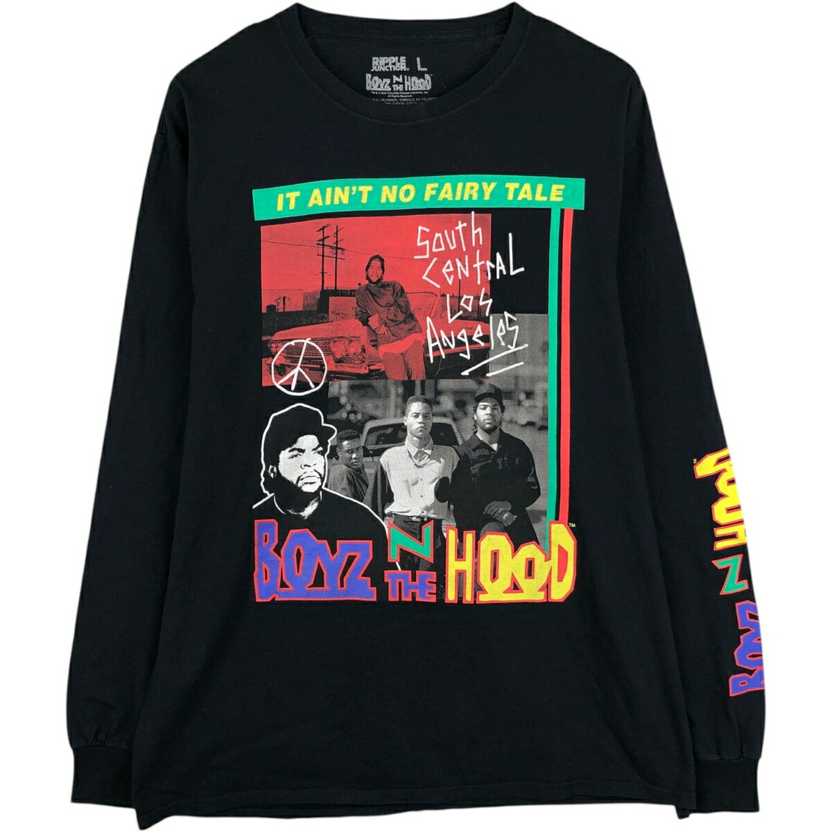 古着 BOYZ N THE HOOD ボーイズンザフッド ムービー ロングTシャツ ロンT メンズL相当 /eaa630586 【中古】 【260406】 ブラック系 春夏秋