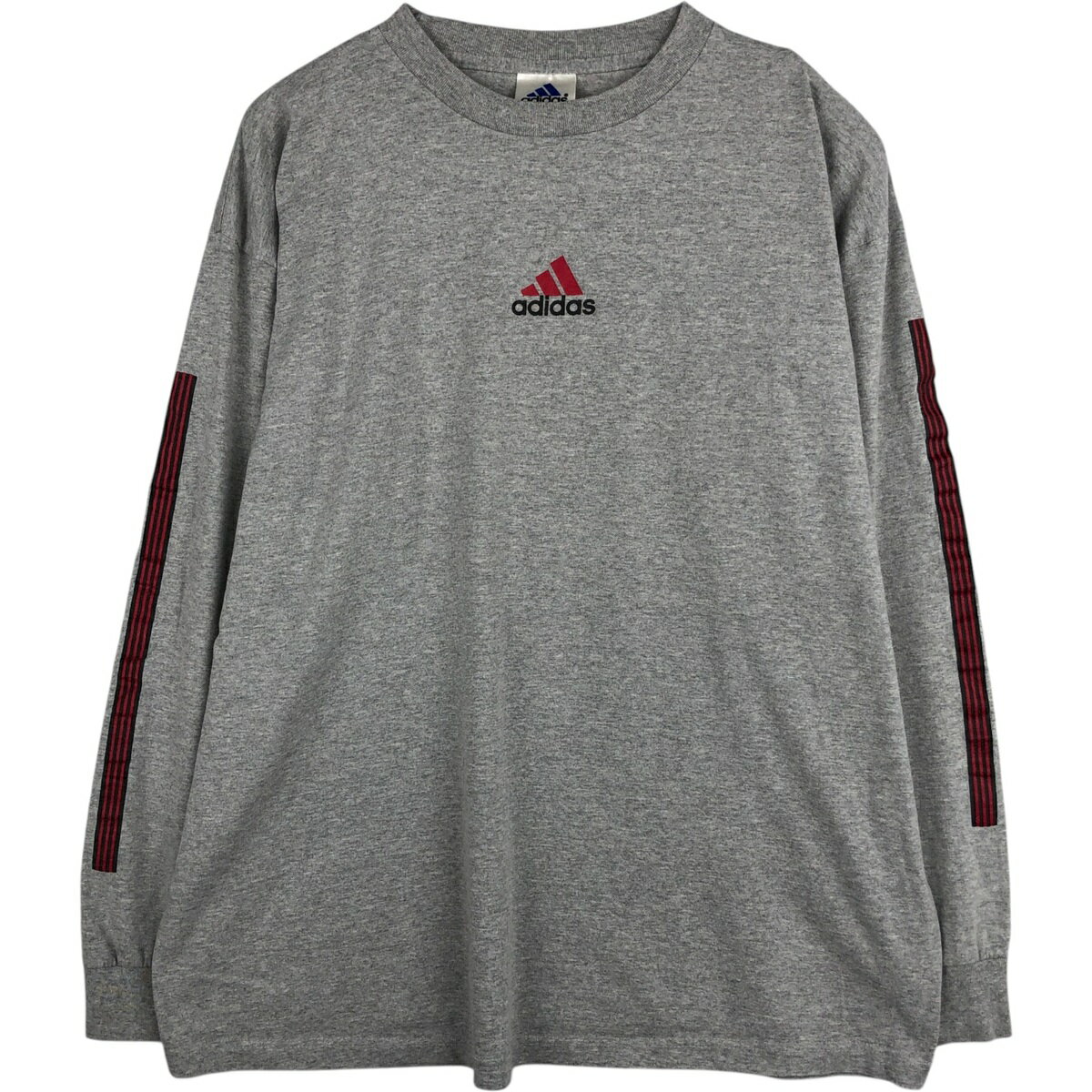 8BS1 adidas ロゴプリント長袖Tシャツ　トレーニングウェア古着 8BS1 adidas ロゴプリント長袖Tシャツ トレーニングウェア古着 【公式