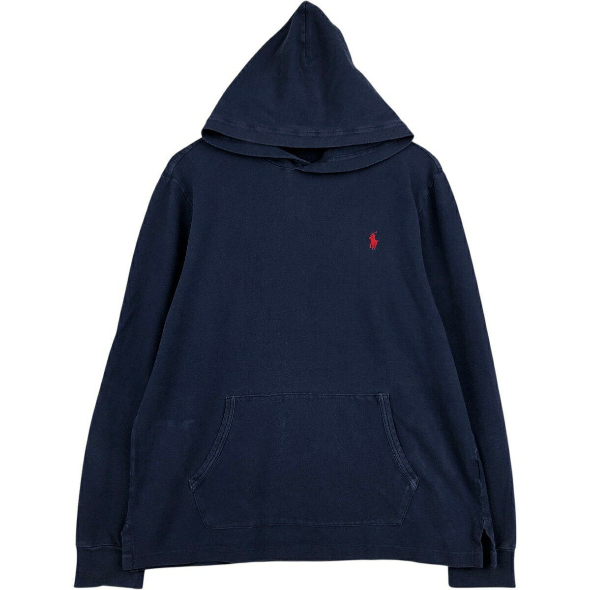 樂天商城 - 古着 ラルフローレン Ralph Lauren POLO RALPH LAUREN フード付き 鹿の子 ロングTシャツ ロンT メンズL相当 /eaa630629 【中古】 【260410】