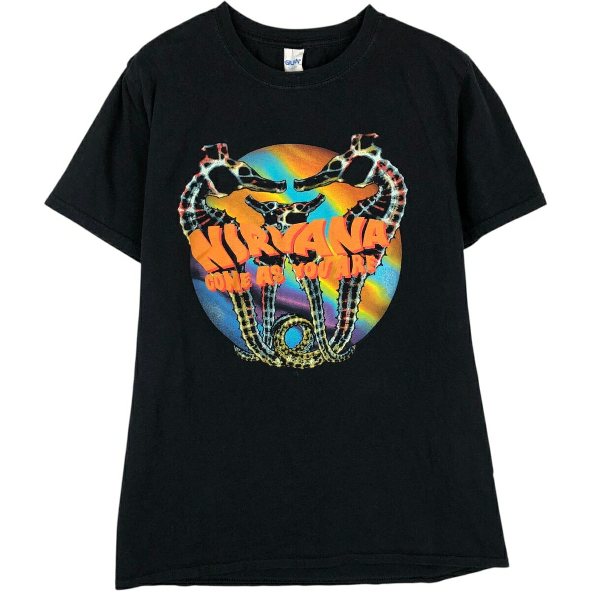 樂天商城 - 古着 ギルダン GILDAN NIRVANA ニルヴァーナ バンドTシャツ バンT メンズM相当 /eaa630795 【中古】 【260405】 ブラック系 春夏秋
