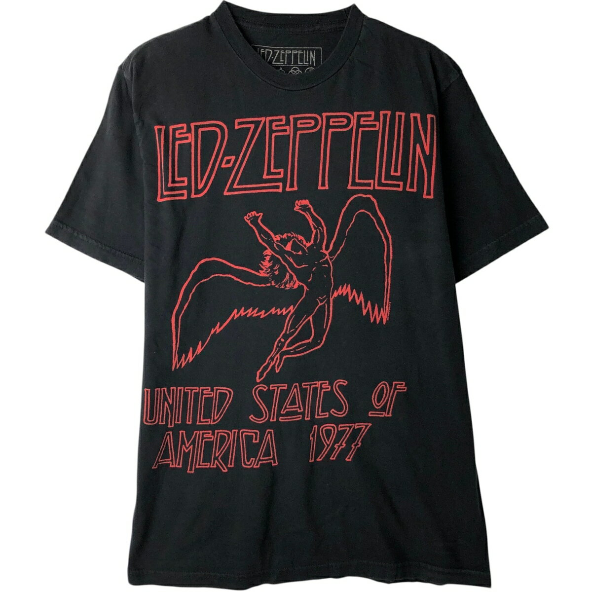 Rakuten - 古着 LED ZEPPELIN レッドツェッペリン バンドTシャツ バンT メンズM相当 /eaa630799 【中古】 【260405】 ブラック系 春夏秋