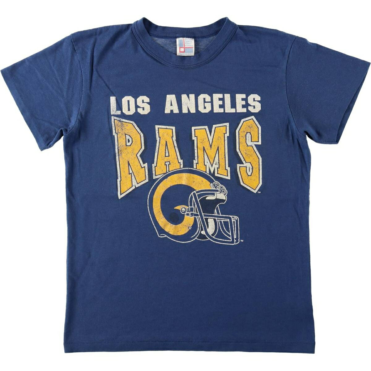Rakuten - 古着 80~90'S GARAN NFL LOS ANGELES RAMS ロサンゼルスラムズ ロゴプリントTシャツ USA製 メンズL相当 ヴィンテージ /eaa630851 【中古】 【260404】