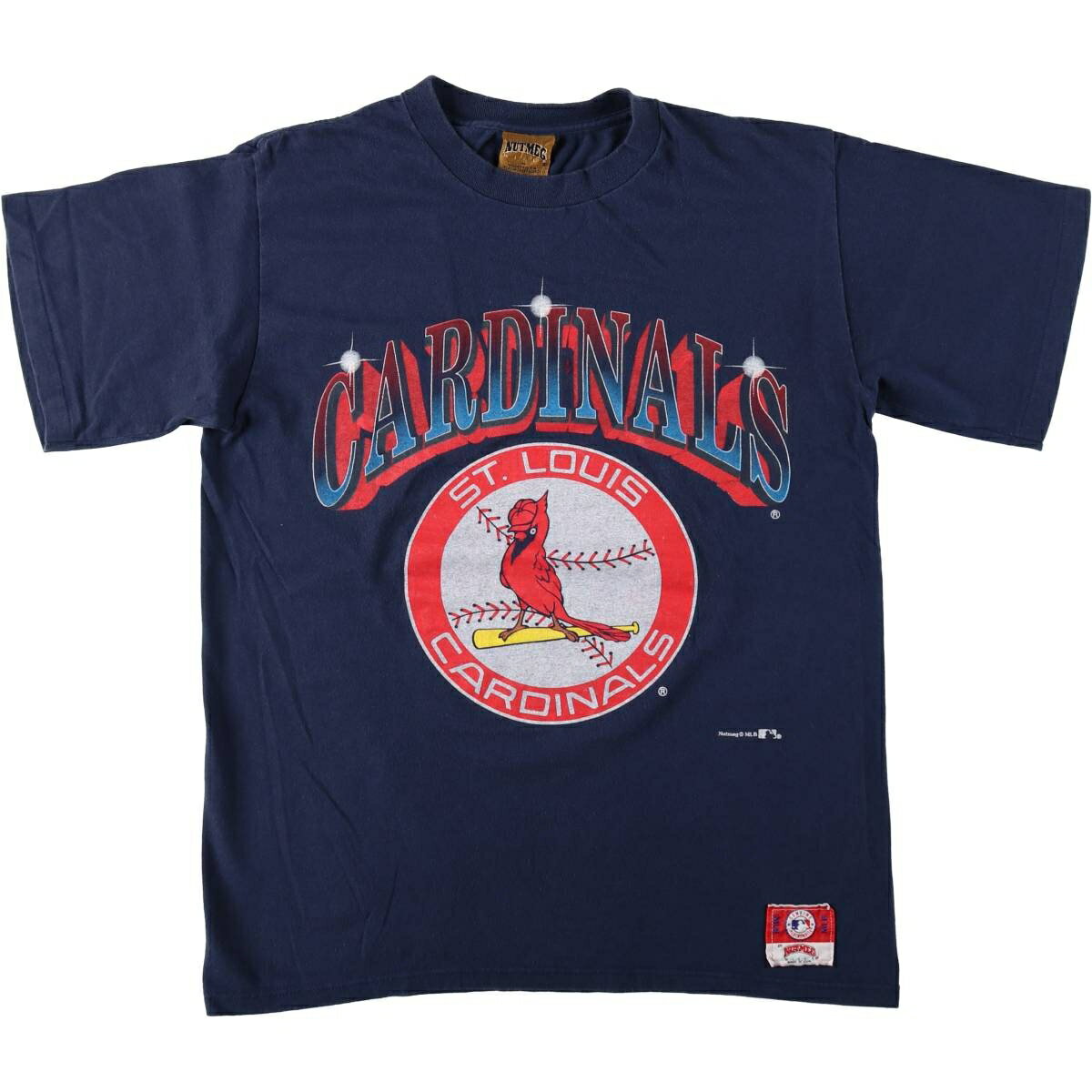古着 90'S NUTMEG MLB ST. LOUIS CARDINALS セントルイスカージナルス ロゴプリントTシャツ USA製 メンズM相当 ヴィンテージ /eaa630859 【中古】 【260404】