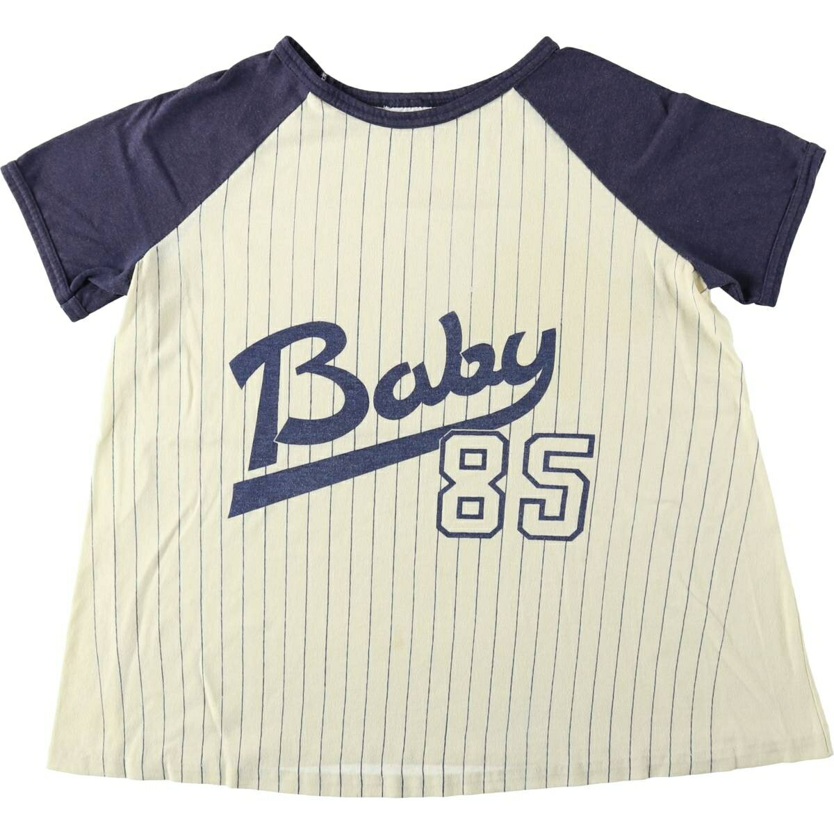 古着 Addition II ストライプ柄 ベースボールTシャツ USA製 メンズM相当 ヴィンテージ /eaa630860  