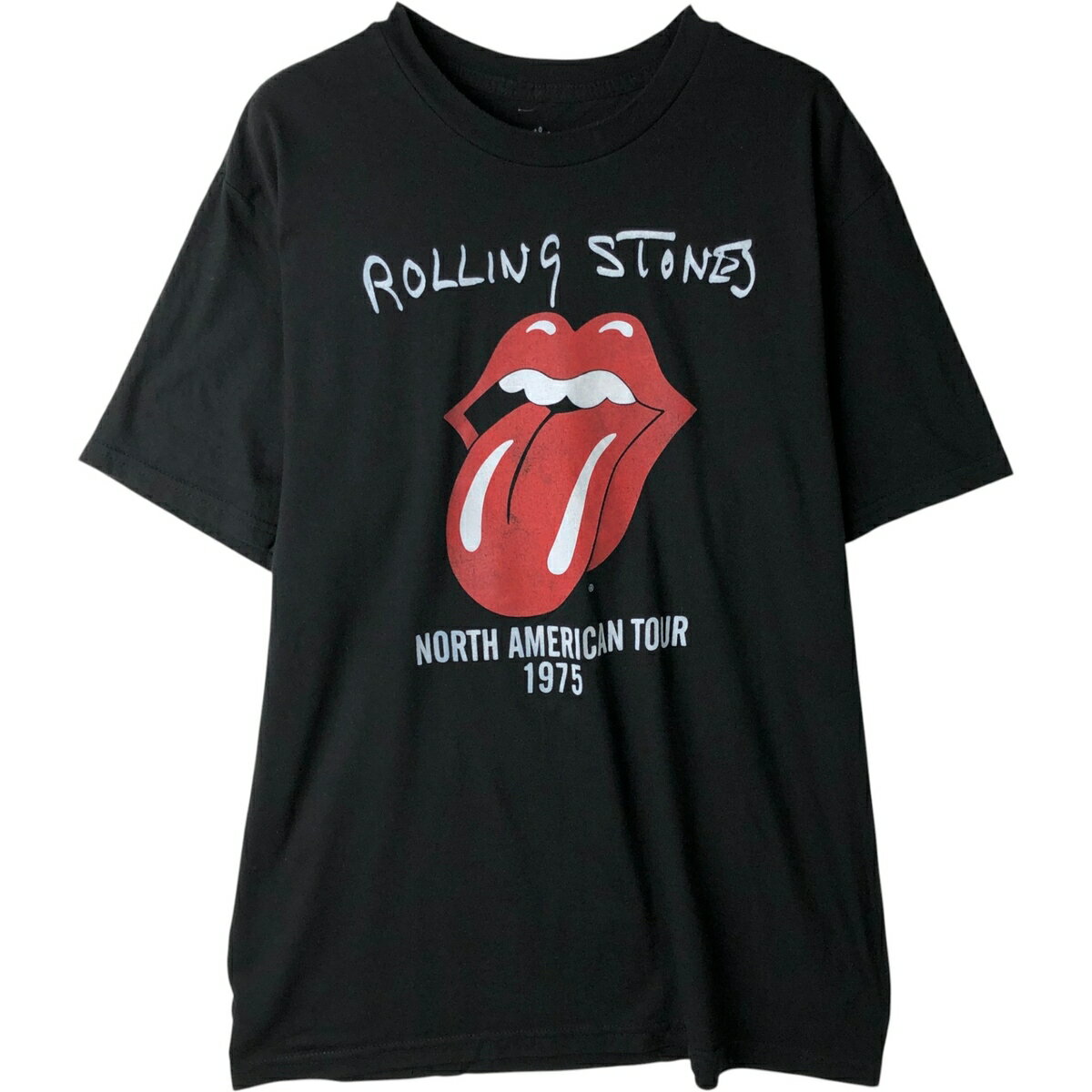 Rakuten - 古着 THE ROLLING STONES ザローリングストーンズ バンドTシャツ バンT メンズXL相当 /eaa630988 【中古】 【260405】 ブラック系 春夏秋