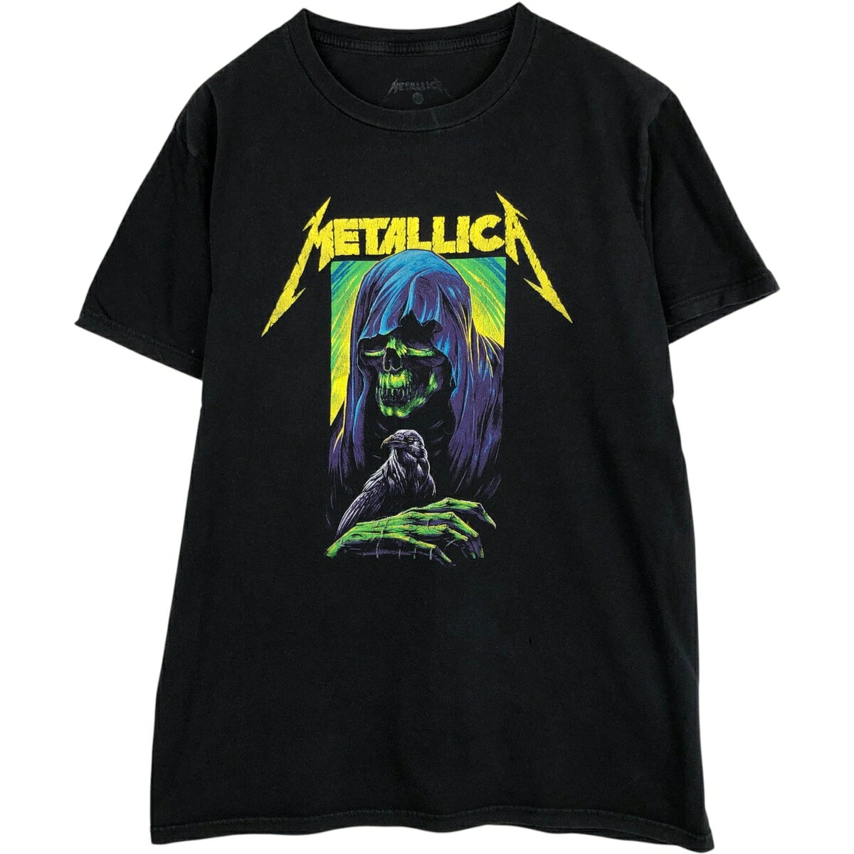 商品詳細 ブランド・UNKNOWN・ 特徴・クルーネック(丸首)・半袖・メタル・ モデル/形状・METALLICA メタリカ・バンドTシャツ バンT・ 素材・不明・ 色・ブラック系 黒色・ 柄・プリント・ 生産国・不明・ 年代 サイズ・メンズM・表記サイズ:不明・着丈:65cm・身幅:50cm・肩幅:43cm・袖丈:18cm・ コンディション・C・ カテゴリ・メンズ・トップス・Tシャツ・バンドTシャツ・ 商品番号・eaa631002・ 取扱店・・ スタッフコメントタグ印字擦れの為、詳細不明です。METALLICA メタリカ バンドTシャツ バンT / メンズM / 商品番号 eaa631002 USEDですので使用感などございますが、まだまだご愛用していただけます。 古着という事をご理解の上ご注文よろしくお願いします。 【状態追記】 ●全体、毛羽立ち ●前、左腹部に破れ※状態は当社独自の基準です。 着用感表記サイズ着丈身幅肩幅袖丈 メンズM不明(サイズ表記不明ですが、計測値によりメンズM相当です。)65cm50cm43cm18cm ※測定値の若干の誤差はご了承下さい。サイズガイドはこちら ブランドUNKNOWN 特徴クルーネック(丸首) / 半袖 / メタルモデル/形状METALLICA メタリカ / バンドTシャツ バンT素材不明色ブラック系 黒色柄プリント生産国不明年代-カテゴリバンドTシャツ商品番号eaa631002取扱店　　 タグ印字擦れの為、詳細不明です。バンドTシャツの他の商品を見る