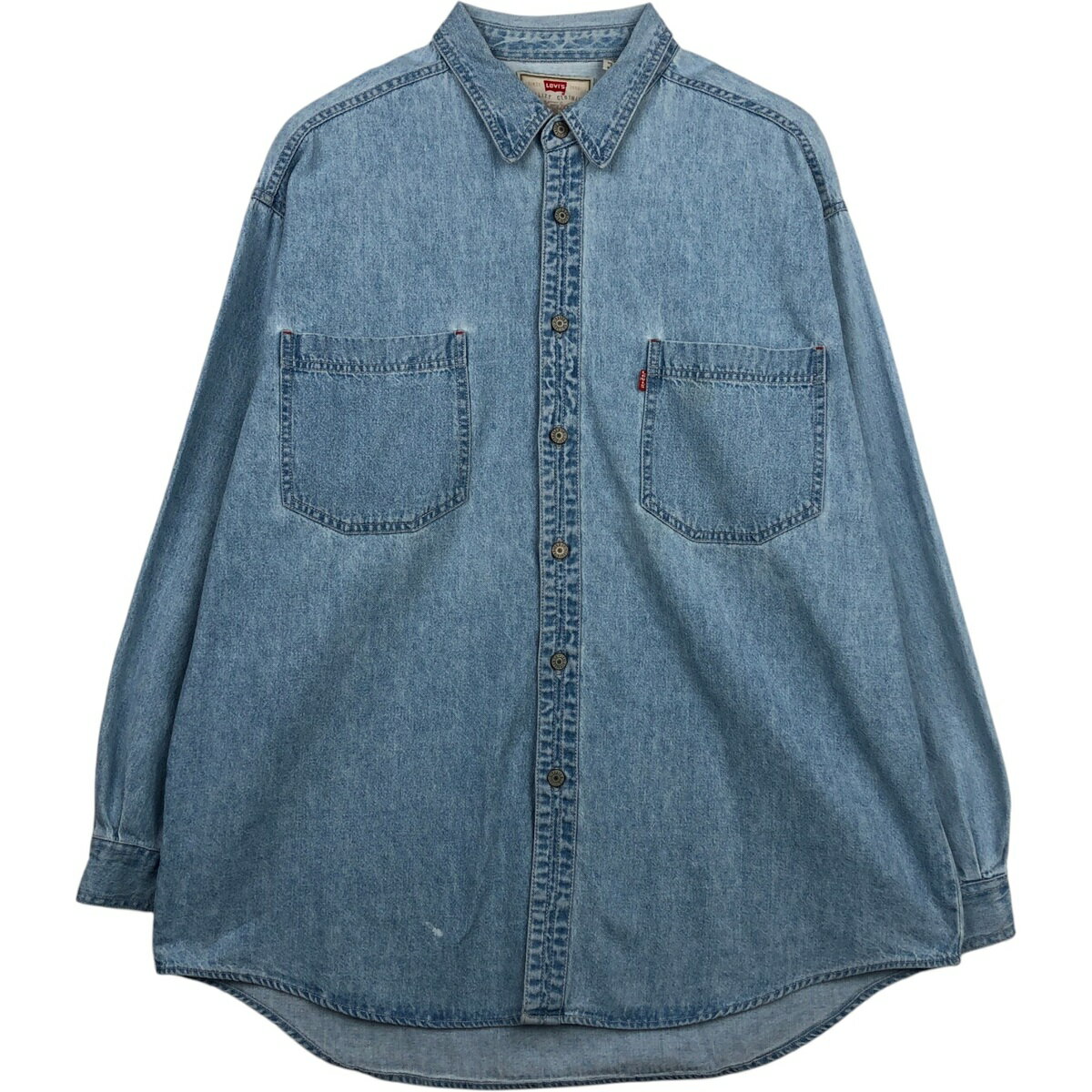 Rakuten - 古着 90'S リーバイス Levi's 長袖 デニムシャツ メンズXL相当 ヴィンテージ /eaa631234 【中古】 【260411】