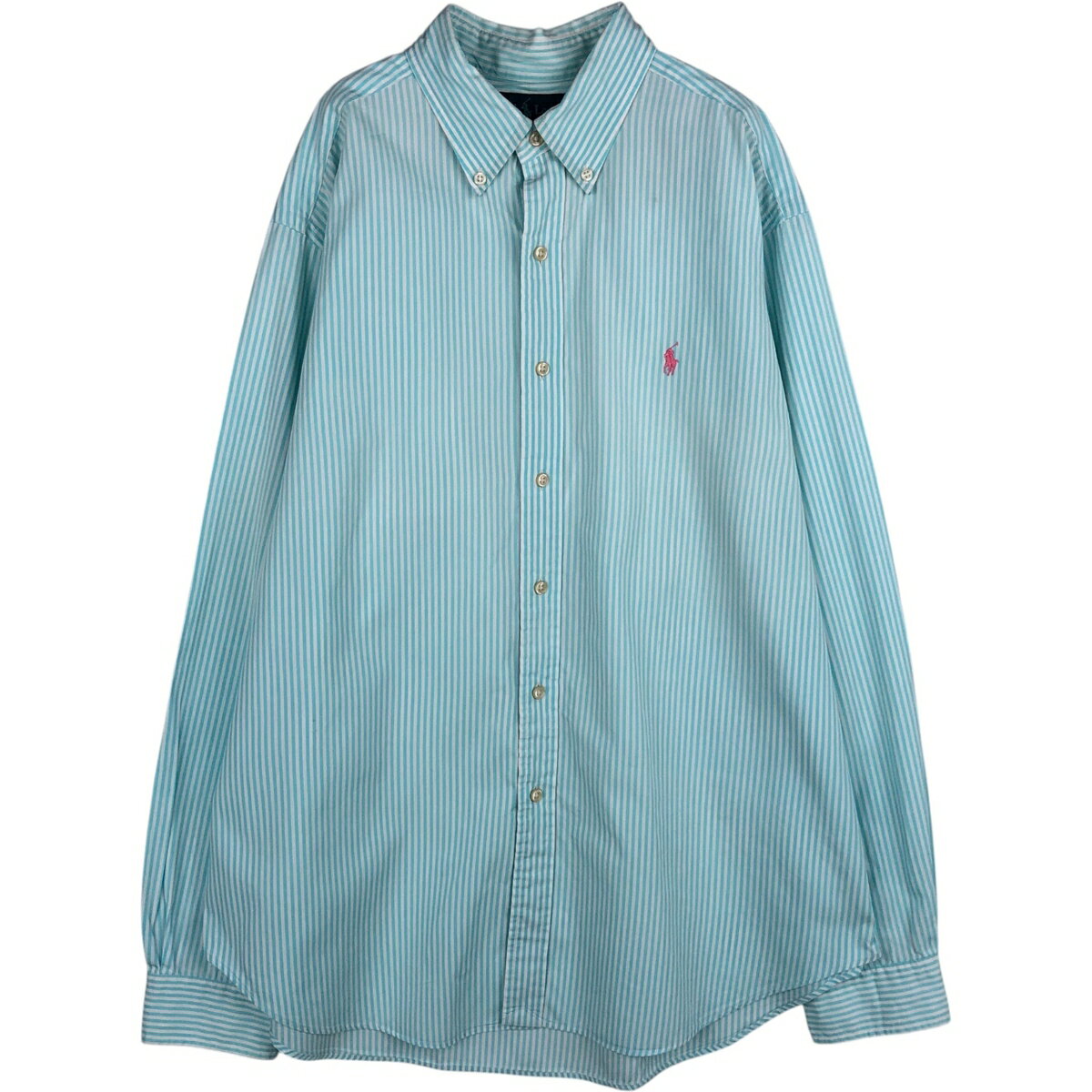 Rakuten - 古着 ラルフローレン Ralph Lauren CLASSIC FIT クラシックフィット 長袖 ボタンダウンストライプシャツ メンズXL相当 /eaa631280 【中古】 【260410】