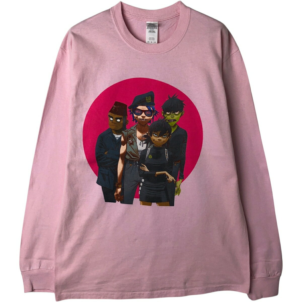 乐天商城 - 古着 ギルダン GILDAN Ultra Cotton GORILLAZ ゴリラズ ロンT バンドTシャツ バンT メンズM相当 /eaa631341 【中古】 【260408】