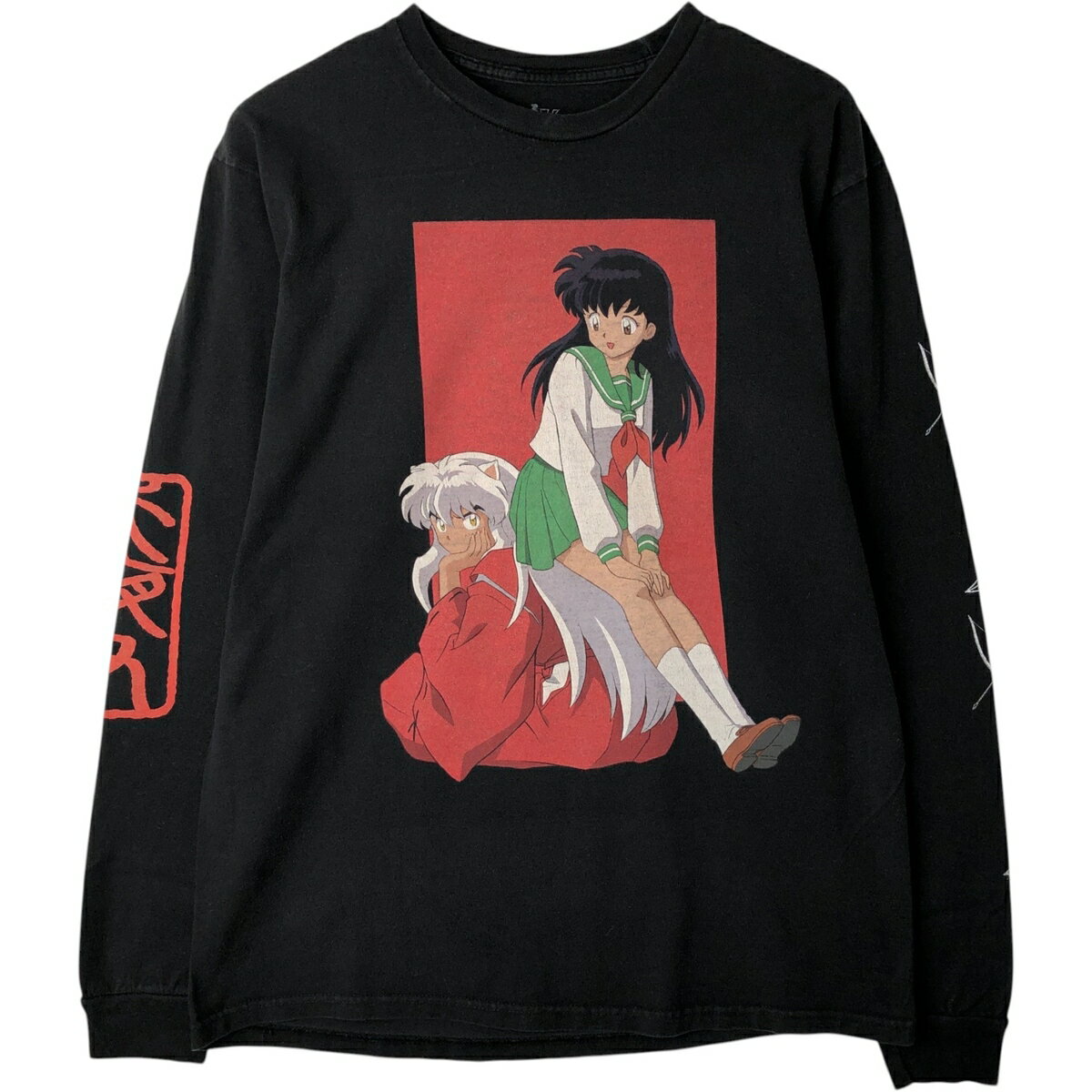 Rakuten - 古着 INUYASHA 犬夜叉 日暮かごめ アニメ キャラクタープリントロングTシャツ ロンT メンズM相当 /eaa631345 【中古】 【260408】