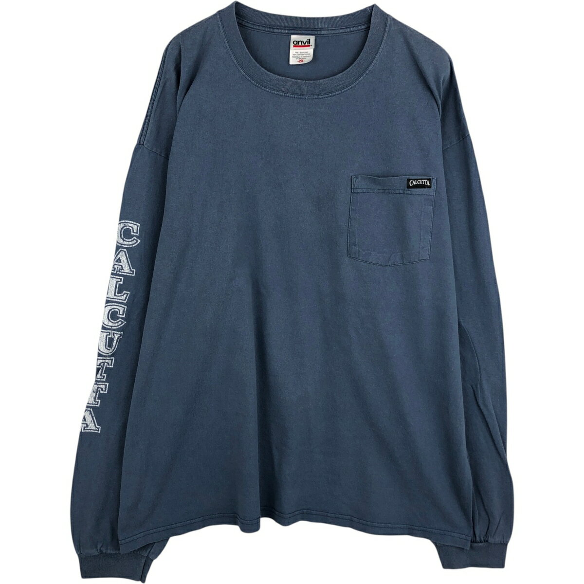 古着 アンビル Anvil ドクロ柄 スカル柄 ロングTシャツ ロンT メンズXXL相当 /eaa631359 【中古】 【260406】