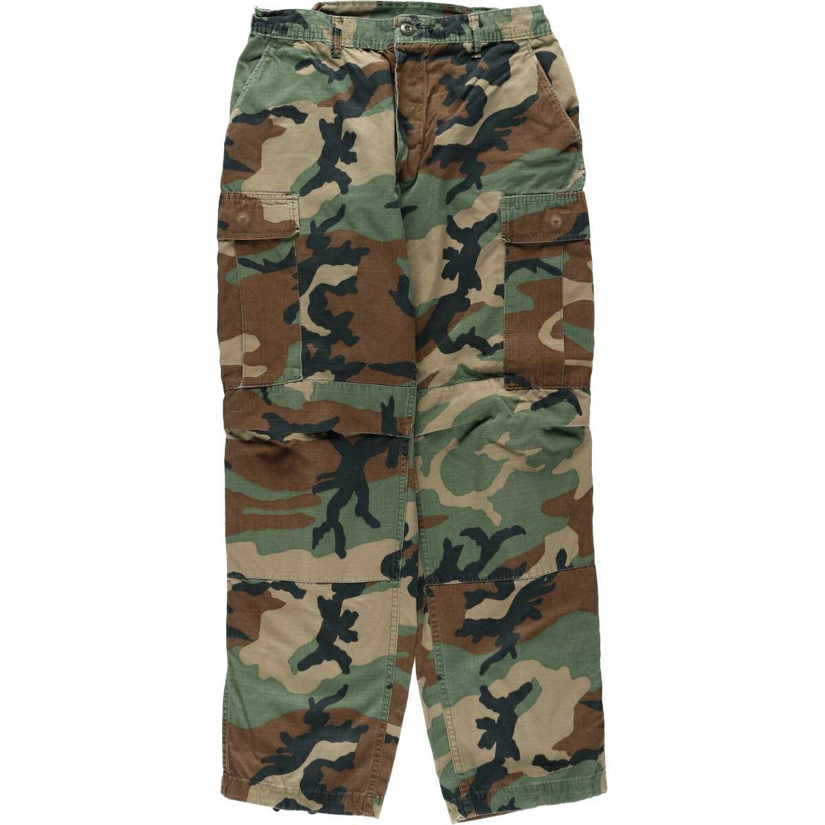樂天商城 - 古着 迷彩柄 ウッドランドカモ リップストップ ミリタリー カーゴパンツ コンバットパンツ MEDIUM-REGULAR メンズM相当 ヴィンテージ /eaa631425 【中古】 【260410】