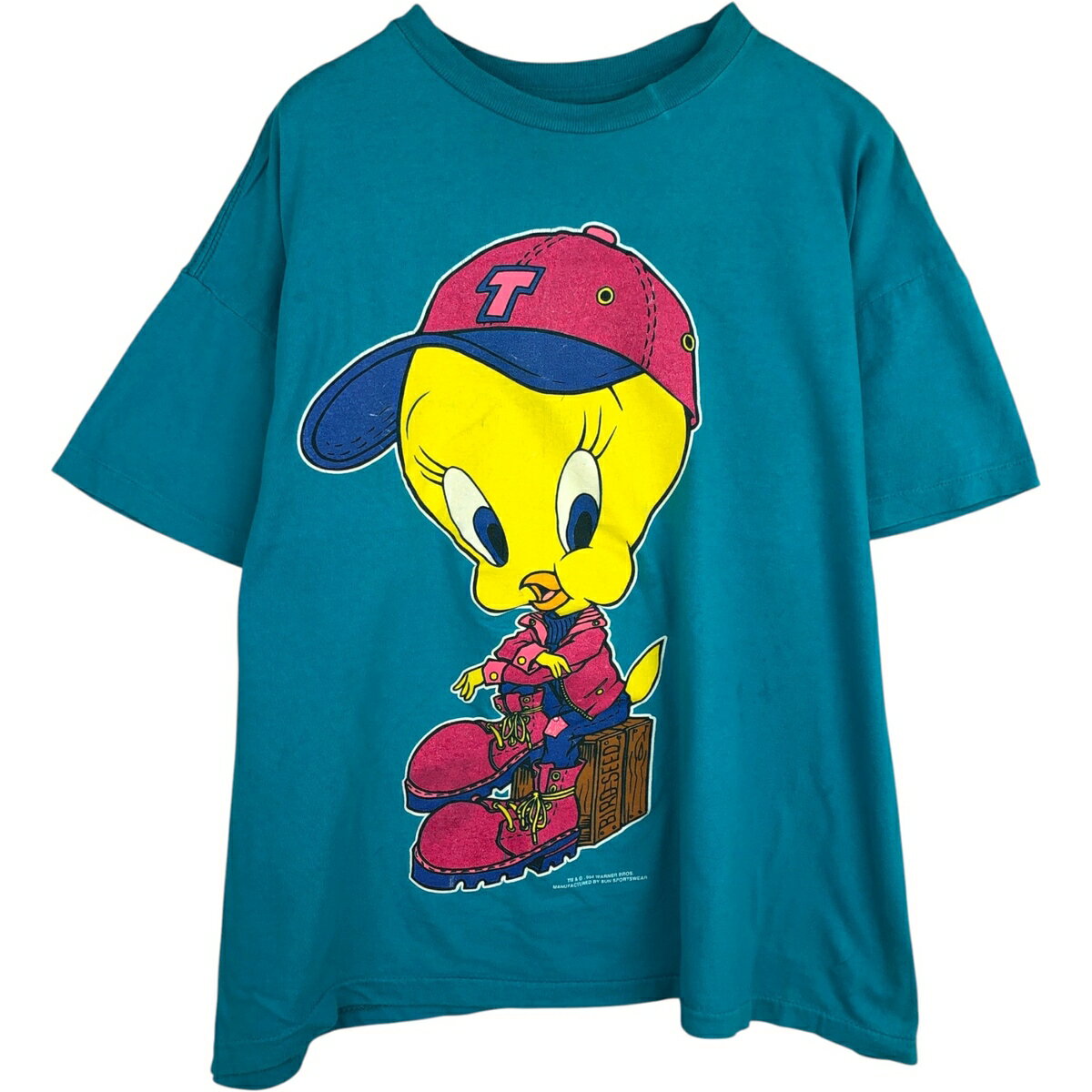 古着 00年代 LOONEY TUNES ルーニーテューンズ トゥイーティー タイダイ柄 キャラクタープリントTシャツ レディースL相当/eaa635803 古着 00年代 LOONEY TUNES ルーニーテューンズ トゥイーティー