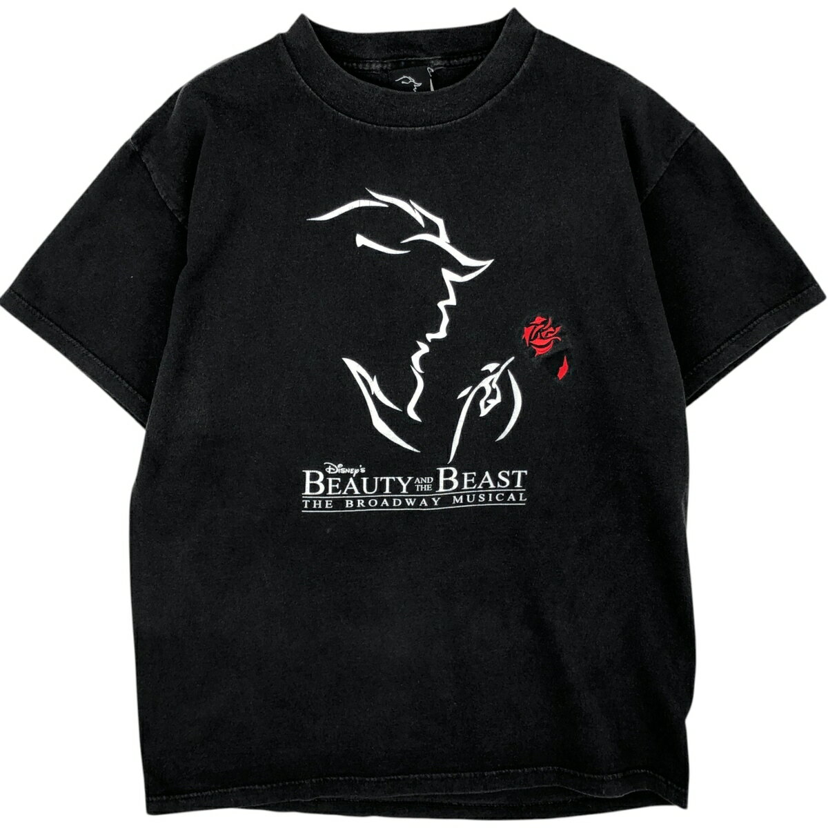 古着 90~00'S DISNEY ディズニー Beauty And The Beast 美女と野獣 Broadway Musical キャラクタープリントTシャツ USA製 メンズM相当 ヴィンテージ /eaa631548 【中古】 【260408】
