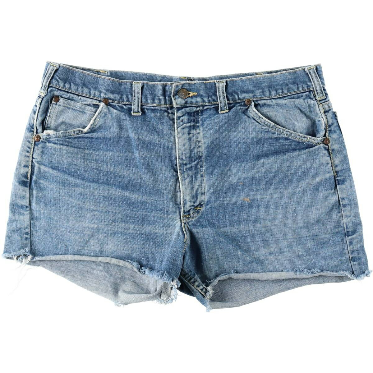 古着 リー Lee RIDERS ライダース カットオフ デニムショーツ ショートパンツ USA製 レディースXXL(w36)相当 /eaa631810 【中古】 【260413】 【ADEL/アデル】