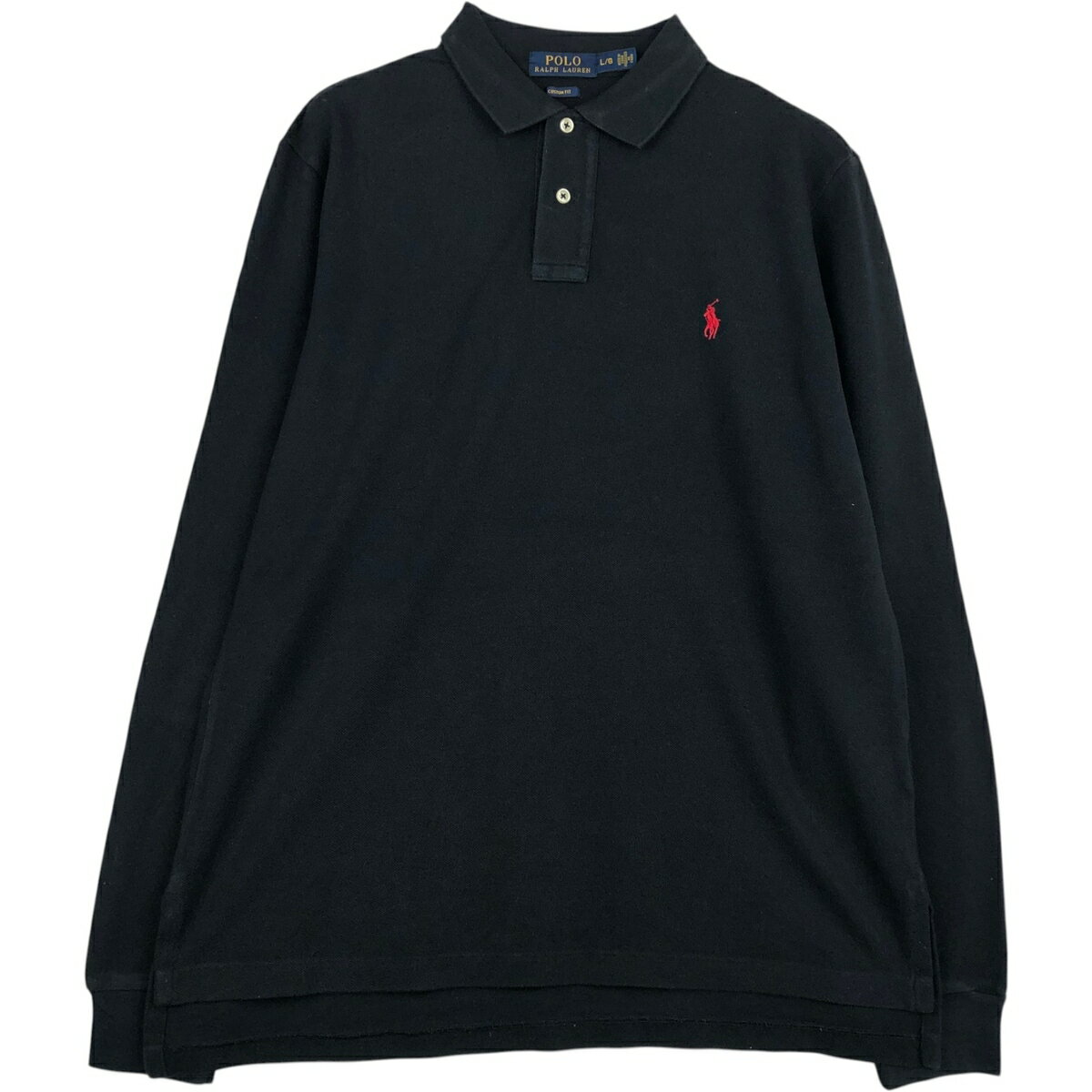 樂天商城 - 古着 ラルフローレン Ralph Lauren POLO RALPH LAUREN CUSTOM FIT 長袖 ポロシャツ メンズL相当 /eaa631849 【中古】 【260416】