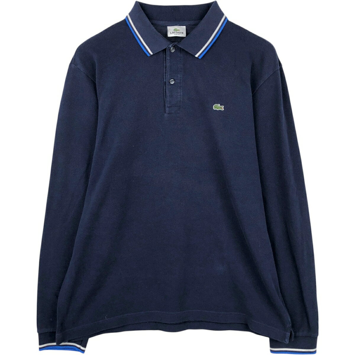 古着 ラコステ LACOSTE SLIM FIT 長袖 ポロシャツ メンズL相当 /eaa631851 【中古】 【260503】 ネイビー系 春夏秋