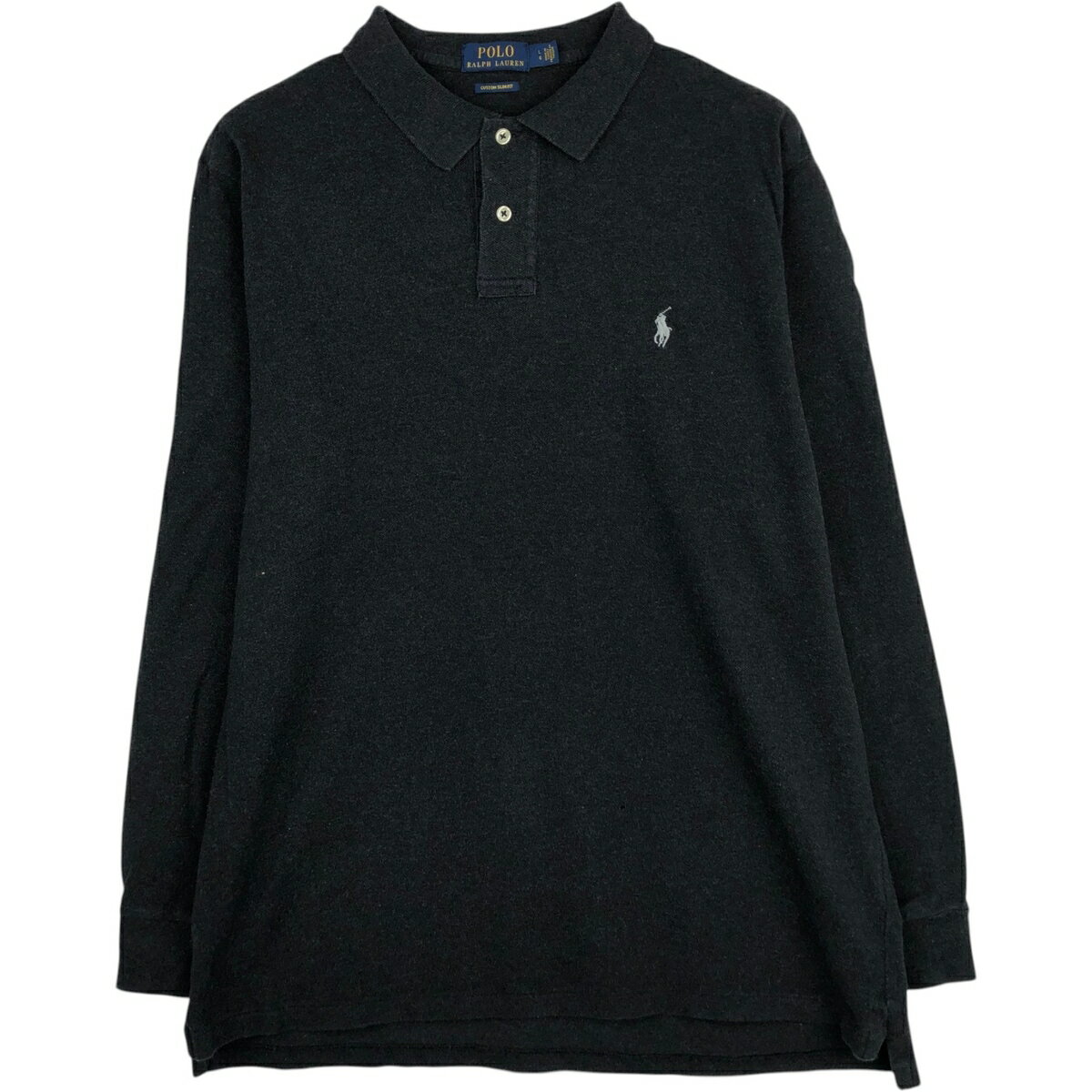樂天商城 - 古着 ラルフローレン Ralph Lauren POLO RALPH LAUREN CUSTOM SLIM FIT 長袖 ポロシャツ メンズL相当 /eaa631871 【中古】 【260416】