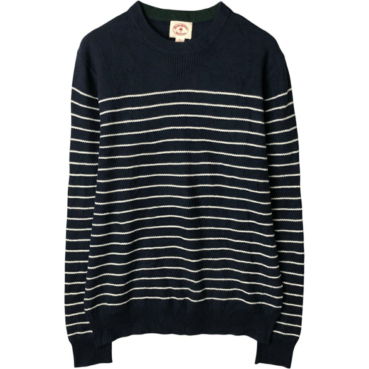 古着 ブルックスブラザーズ Brooks Brothers 1818 Red Fleece ボーダー柄 コットンニットセーター メンズM相当 /eaa631969 【中古】 【260413】
