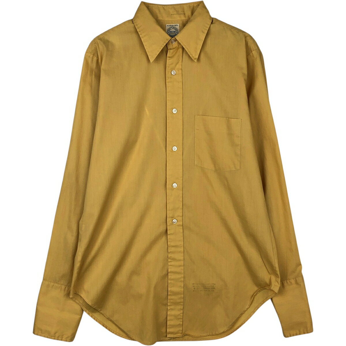 Rakuten - 古着 70'S アロー Arrow DECTON 長袖 ポリシャツ カフスシャツ USA製 メンズM相当 /eaa632023 【中古】 【260412】
