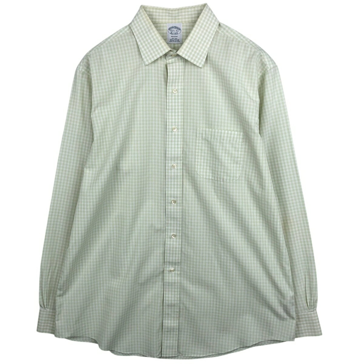 Rakuten - 古着 ブルックスブラザーズ Brooks Brothers Est.1818 ギンガムチェック ワイドカラー 長袖 コットンチェックシャツ メンズL相当 /eaa632059 【中古】 【260410】