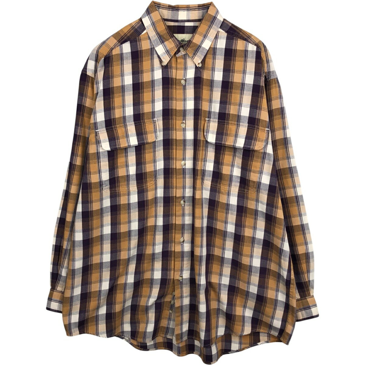 古着 90'S エディーバウアー Eddie Bauer チェック柄 長袖 ボタンダウン ワークシャツ メンズM相当 ヴィンテージ /eaa632081 【中古】 【260410】
