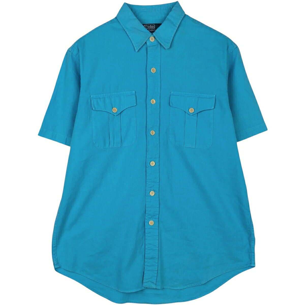 樂天商城 - 古着 ラルフローレン Ralph Lauren POLO by Ralph Lauren 半袖 リネンシャツ メンズL相当 /eaa632132 【中古】 【260411】