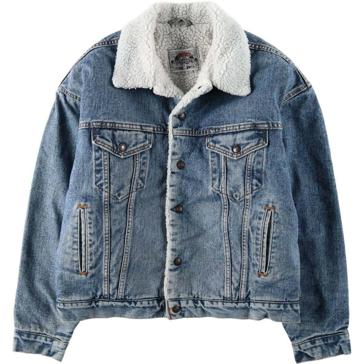 Rakuten - 古着 90'S リーバイス Levi's 70609-4891 中綿入り デニムボアジャケット USA製 メンズL相当 ヴィンテージ /eaa632480 【中古】 【260412】