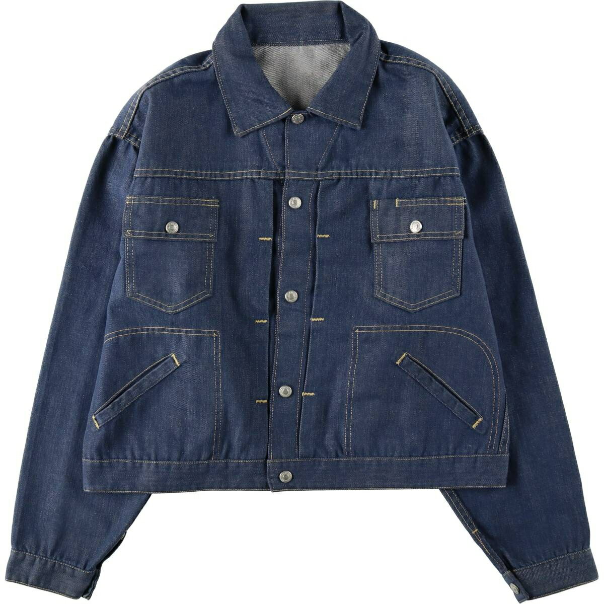 Rakuten - 古着 2ndタイプ バットダイ デニムジャケット メンズM相当 ヴィンテージ /eaa632500 【中古】 【260416】 【GR-UN】